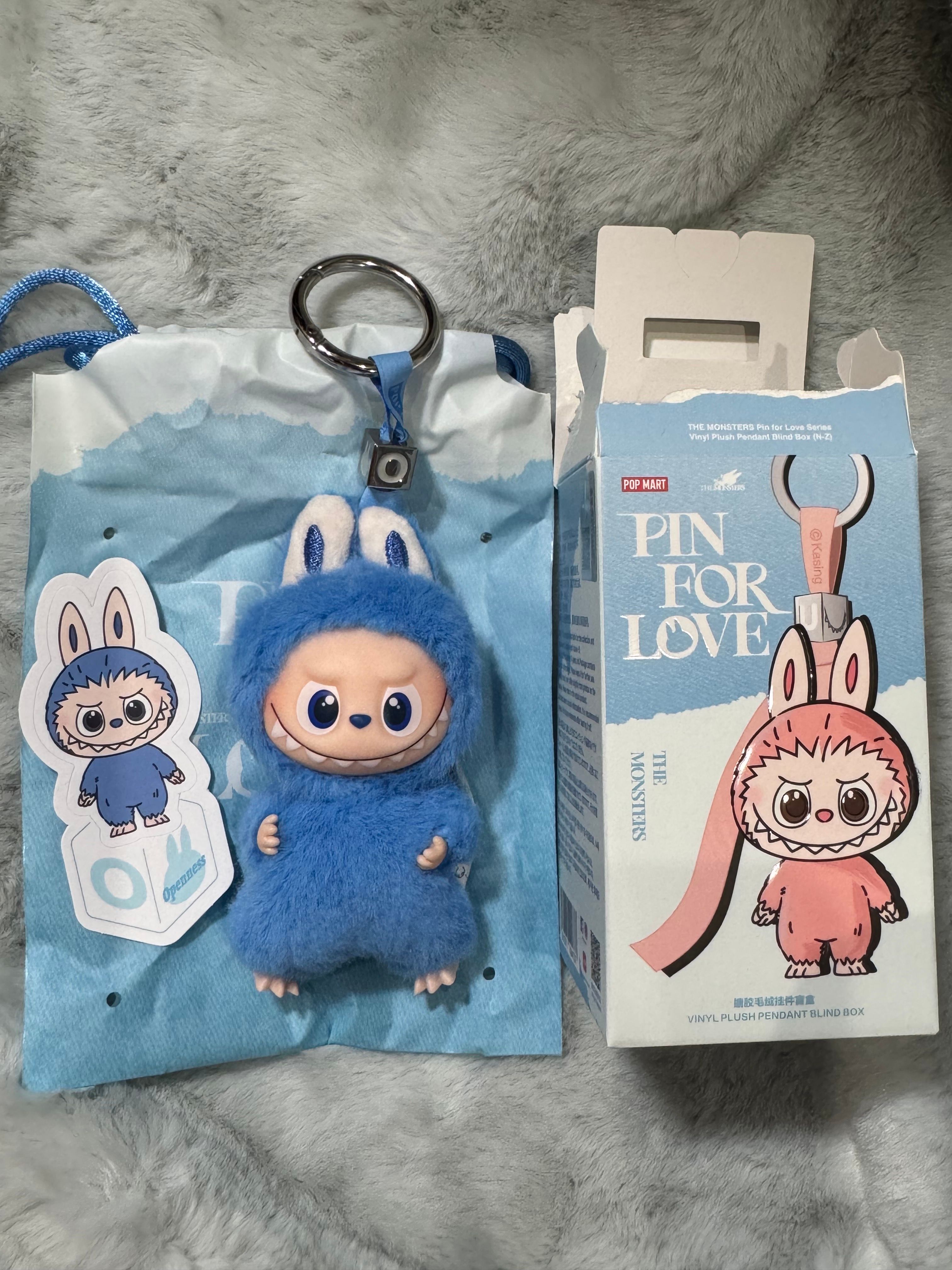 POP MART THE MONSTERS (LABUBU) Pin for Love Series-Vinyl Plush Pendant (N-Z) O
