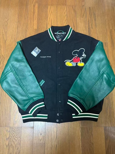 Supreme x Number (N)ine x Mickey Mouse Varsity Jacket "Black"