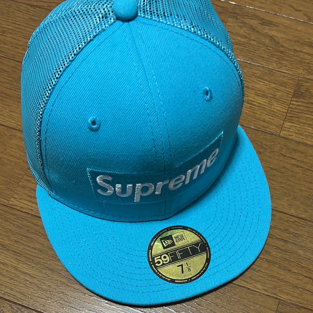Supreme Box Logo Mesh Back New Era "Blue" (23SS)