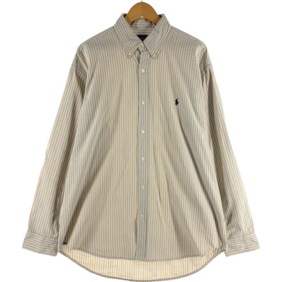 古着 ラルフローレン Ralph Lauren BLAKE 長袖 ボタンダウンストライプシャツ メンズXL相当/eaa534794