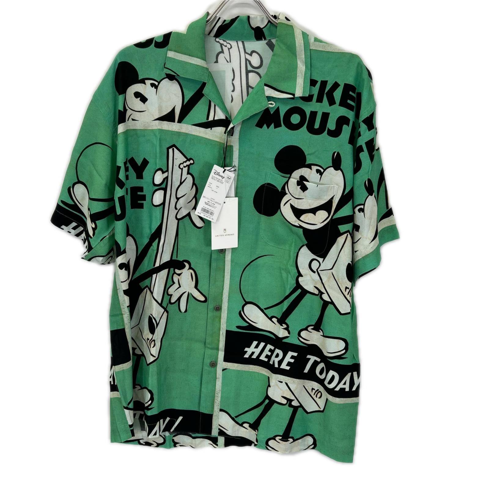 ポータークラシック DP-024-3965-0080-0012 ×DISNEY グリーン 開襟シャツ S