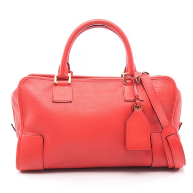 ロエベ LOEWE アマソナ36 2WAY ハンドバッグ バッグ レザー レディース レッド系 【中古】