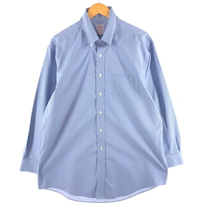 古着 ブルックスブラザーズ Brooks Brothers 346 千鳥格子柄 長袖 ボタンダウンシャツ メンズL相当/eaa522392