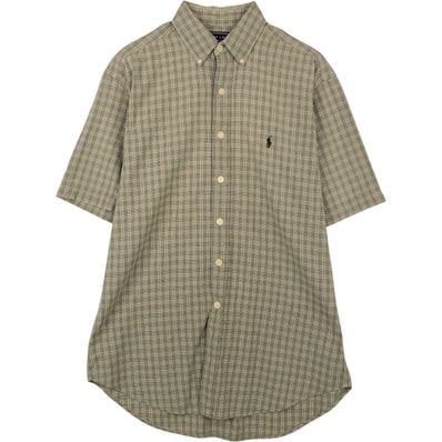 古着 90年代 ラルフローレン Ralph Lauren RALPH LAUREN SPORT 半袖 ボタンダウン チェックシャツ メンズM相当 ヴィンテージ/eaa623580