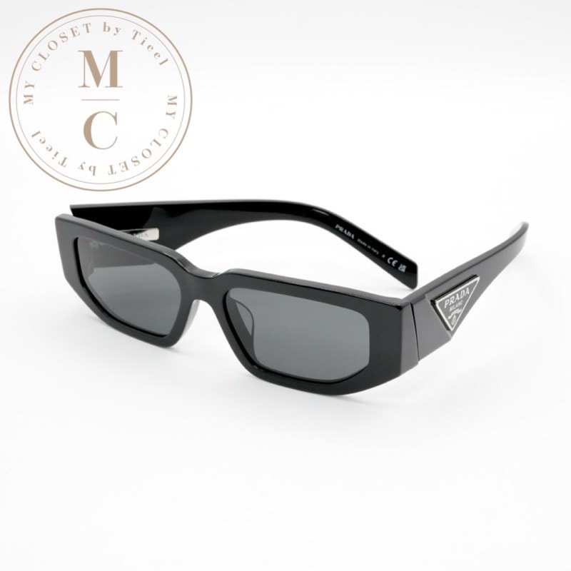 プラダ PRADA サングラス ブラック シルバー トライアングルロゴ アイウェア ユニセックス
