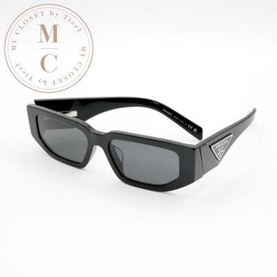 プラダ PRADA サングラス ブラック シルバー トライアングルロゴ アイウェア ユニセックス