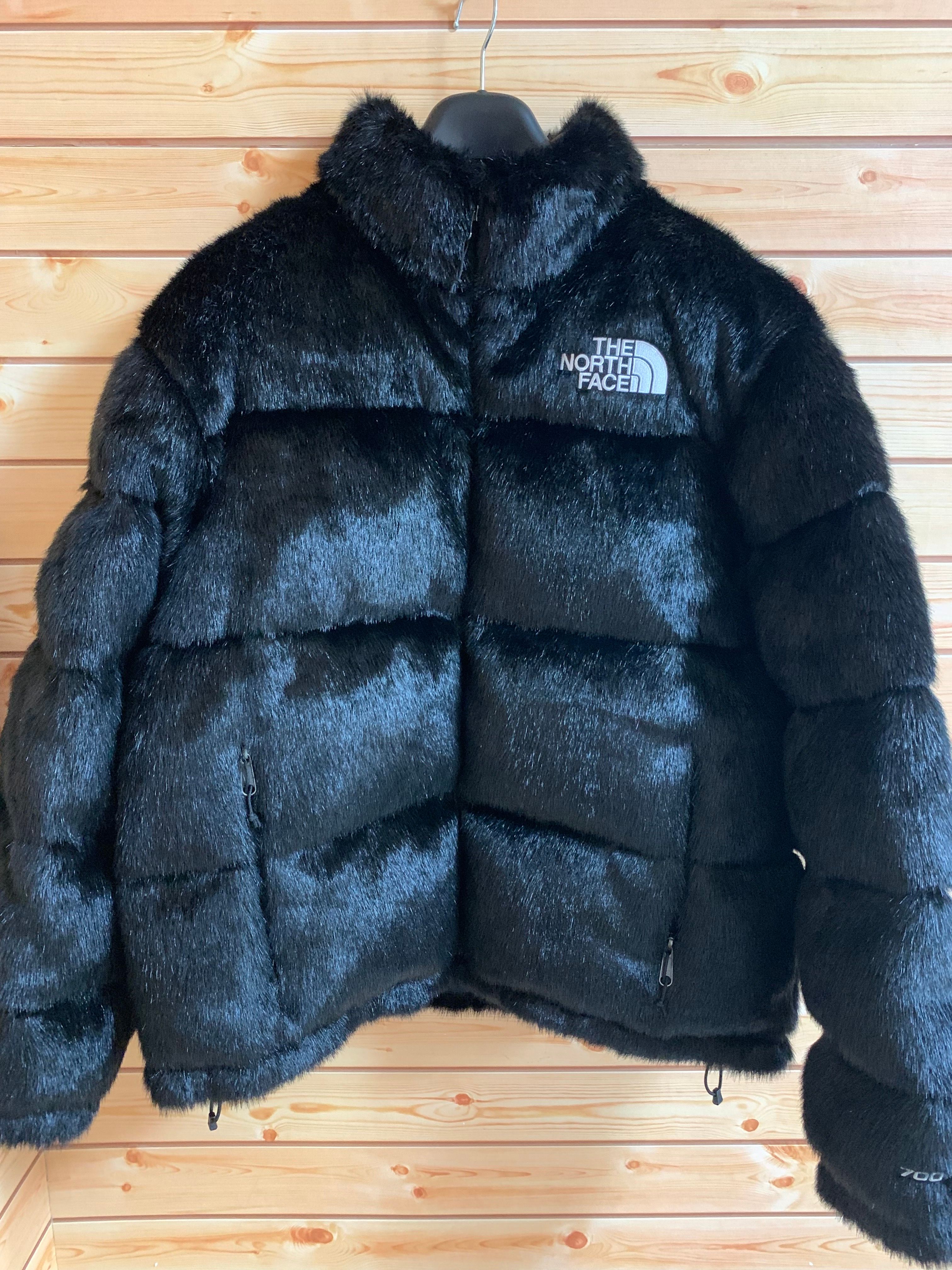 Supreme x The North Face Faux Fur Nuptse Jacket "Black"