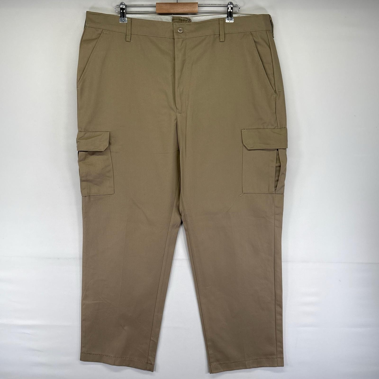 古着 レッドキャップ RED KAP パンツ ワーク ワンポイントロゴ 大きいサイズ カーゴ サイドポケット W42 L36U  ベージュ系 メンズ
