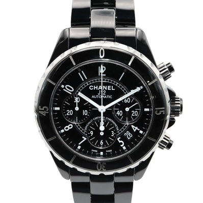 シャネル CHANEL J12 クロノグラフ 腕時計 時計 セラミック メンズ ブラック系 H0940 【中古】