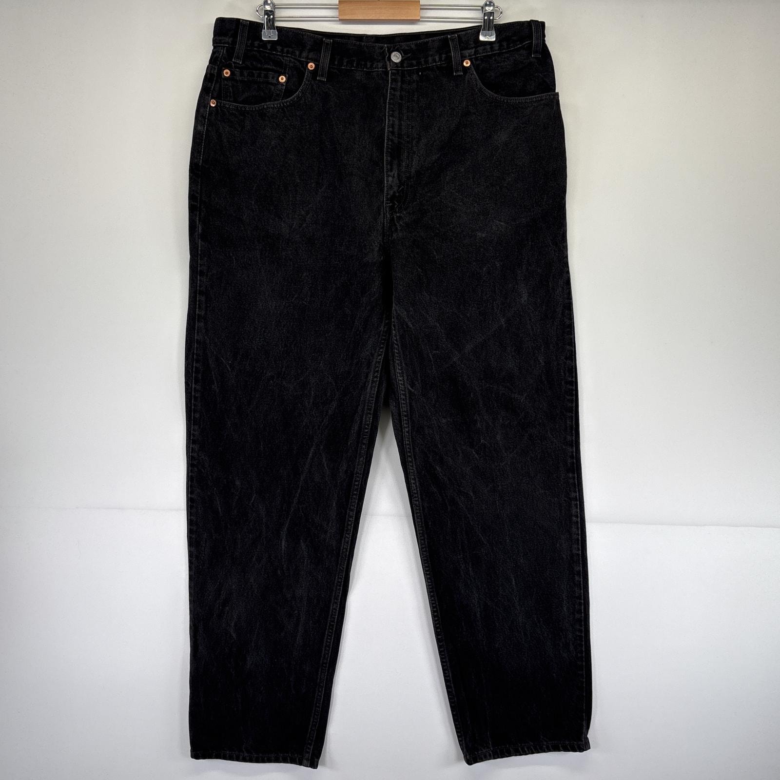 古着 リーバイス Levi's デニムパンツ 550 5ポケット ジーンズ ジーパン 大きいサイズ テーパード ジップフライ w40 L32 ブラック メンズ