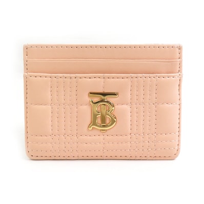 バーバリー BURBERRY カードケース レザー ライトコーラルオレンジ レディース【中古】 h31527a