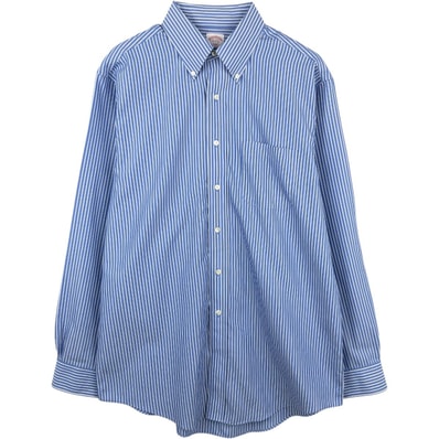 古着 ブルックスブラザーズ Brooks Brothers 346 REGULAR FIT 長袖 ボタンダウンストライプシャツ メンズL相当/eaa666479