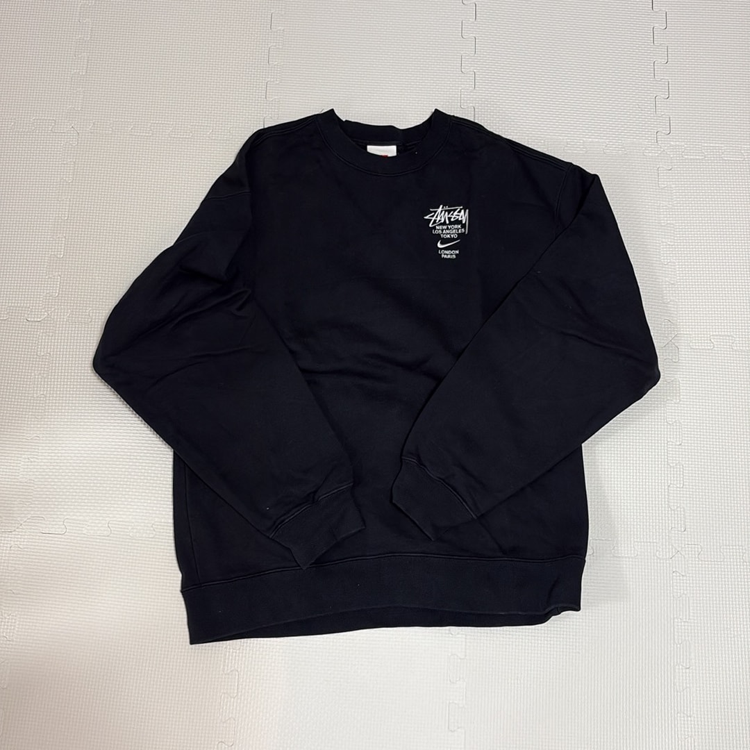 Nike x Stussy International Crewneck Sweatshirt (US Size) "Black" DC4198-010