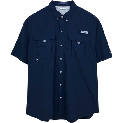古着 コロンビア Columbia PFG BAHAMA バハマ OMNI-SHADE オムニシェイド ボタンダウン 半袖 フィッシングシャツ メンズXL相当/eaa658306