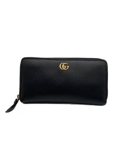 GUCCI Leather Zip Around Wallet "Black"