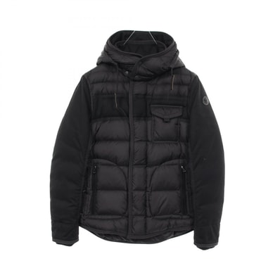 モンクレール MONCLER RYAN ダウンジャケット 衣料品 アウター ナイロン ウール メンズ ブラック系 【中古】