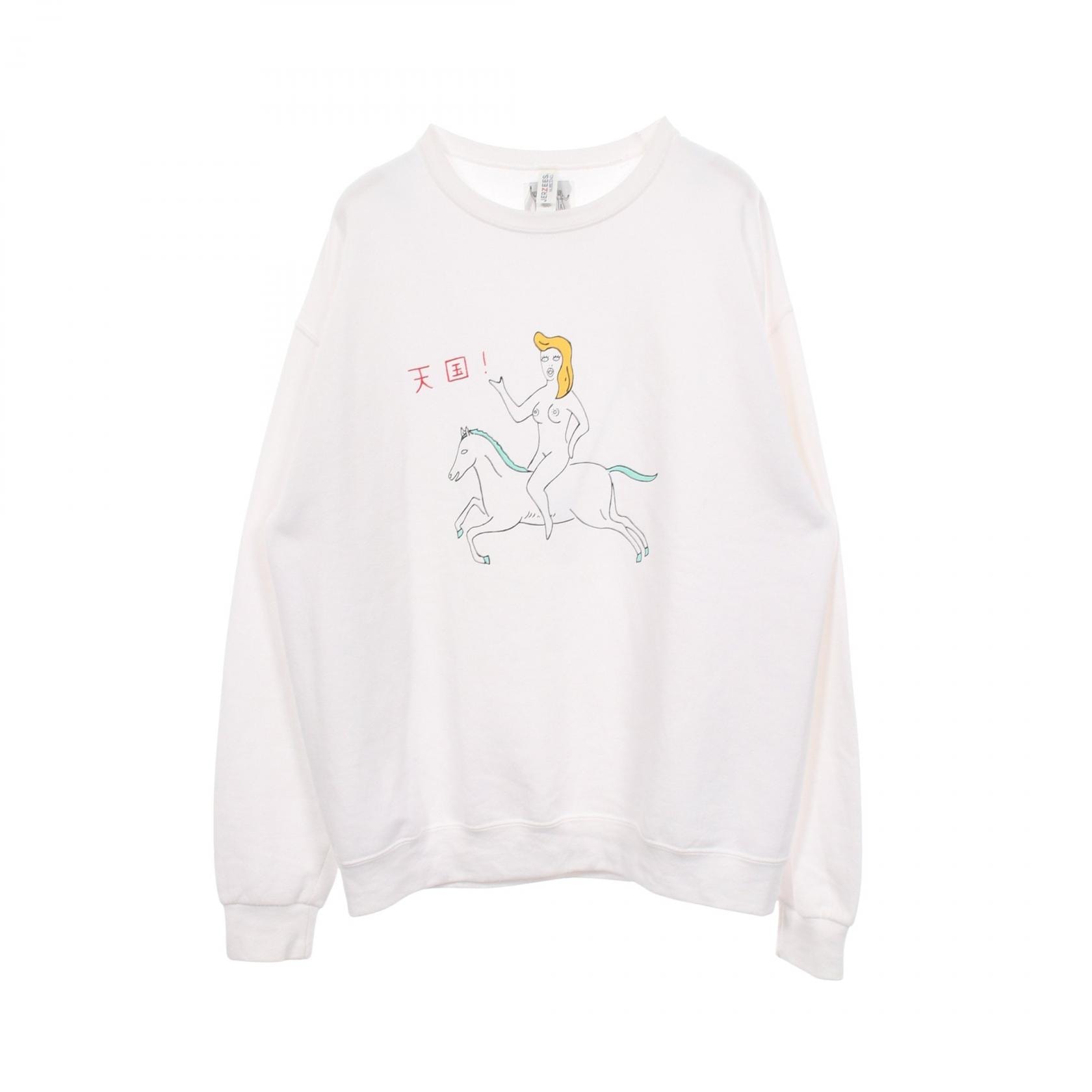 ワコマリア WACKO MARIA 世界平和プロジェクト プリント スウェット 衣料品 トップス コットン ポリエステル メンズ ホワイト系 【中古】