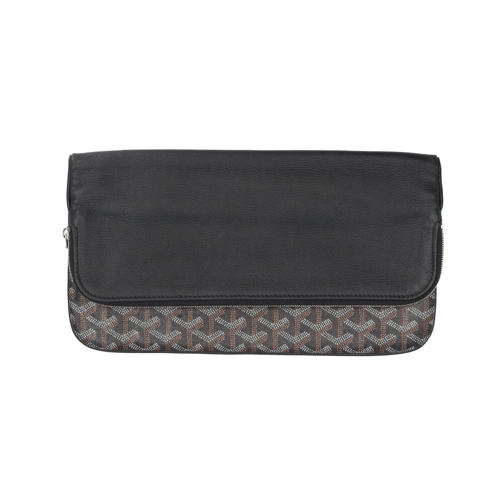 ゴヤール サンマリーMM クラッチバッグ コーティングキャンバス ブラック ユニセックス GOYARD  中古