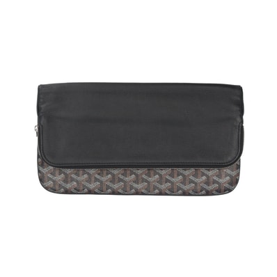 ゴヤール サンマリーMM クラッチバッグ コーティングキャンバス ブラック ユニセックス GOYARD 中古