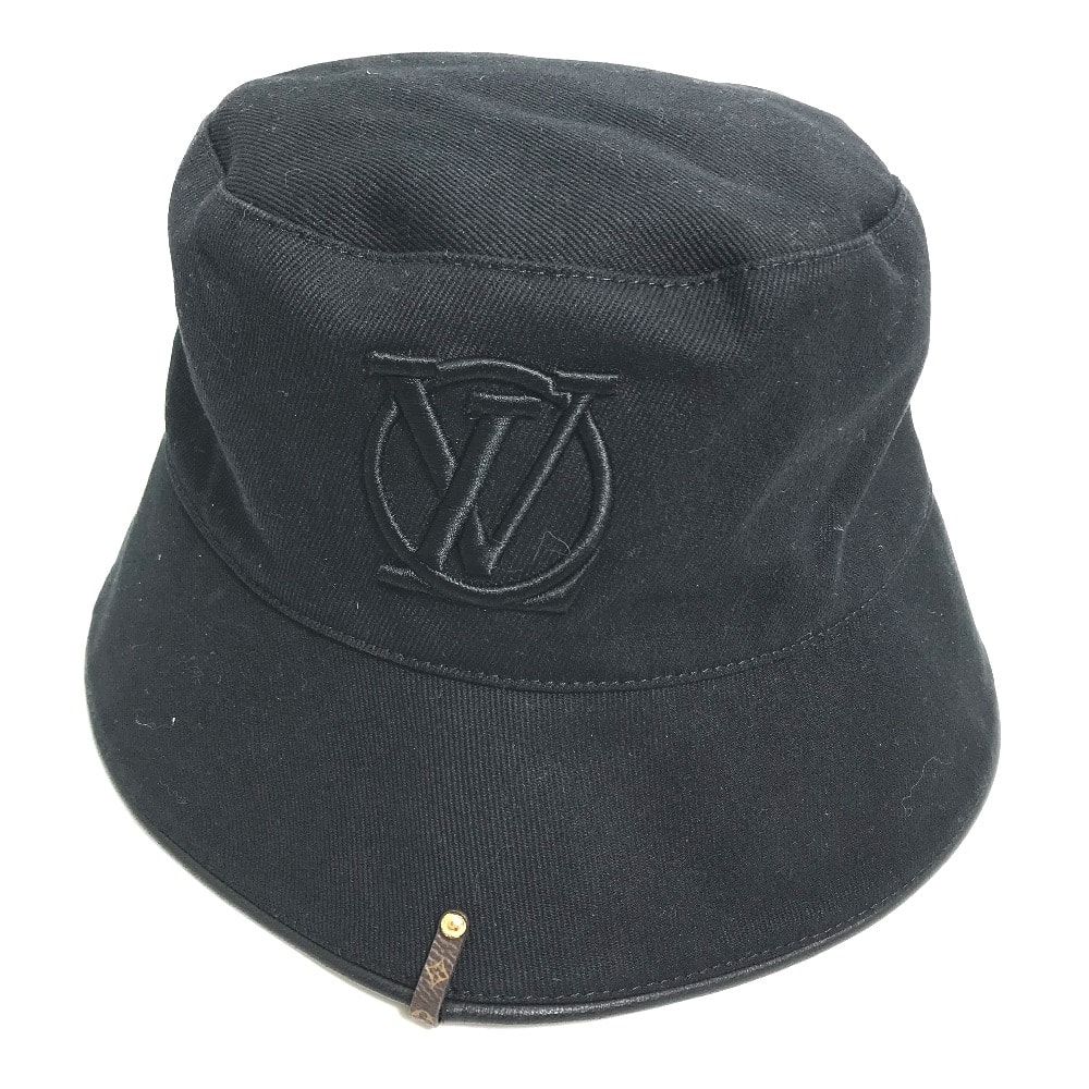 ルイヴィトン LOUIS VUITTON バケットハット・LV シティー M7054M ハット帽 帽子 バケットハット ボブハット ハット コットン ブラック 美品