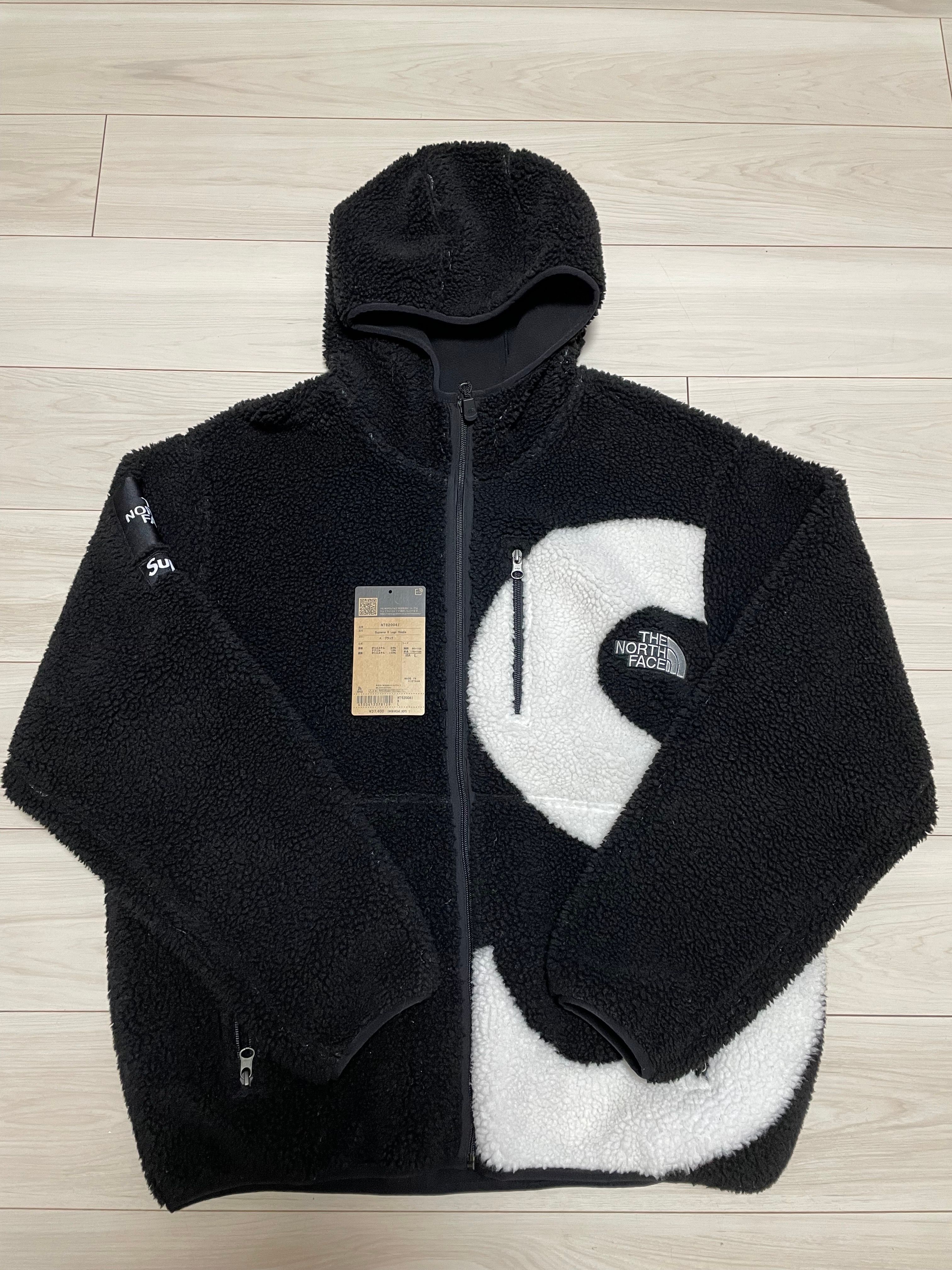 Supreme x The North Face S Logo Hooded Fleece Jacket "Black"