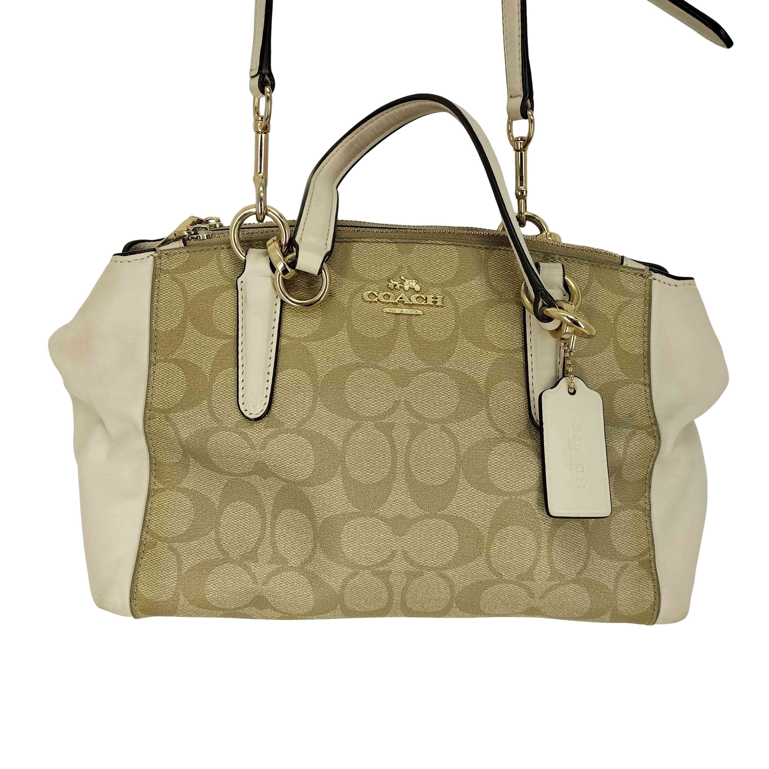 ミニクリスティ・キャリーオール シグネチャー 2WAY ショルダー トートバッグ【1142472692129】