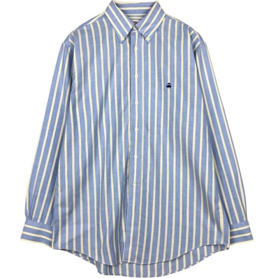 古着 ブルックスブラザーズ Brooks Brothers 346 マルチストライプ 長袖 ボタンダウンストライプシャツ メンズM相当/eaa677011