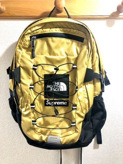 Supreme x The North Face Metallic Borealis Backpack "Gold"