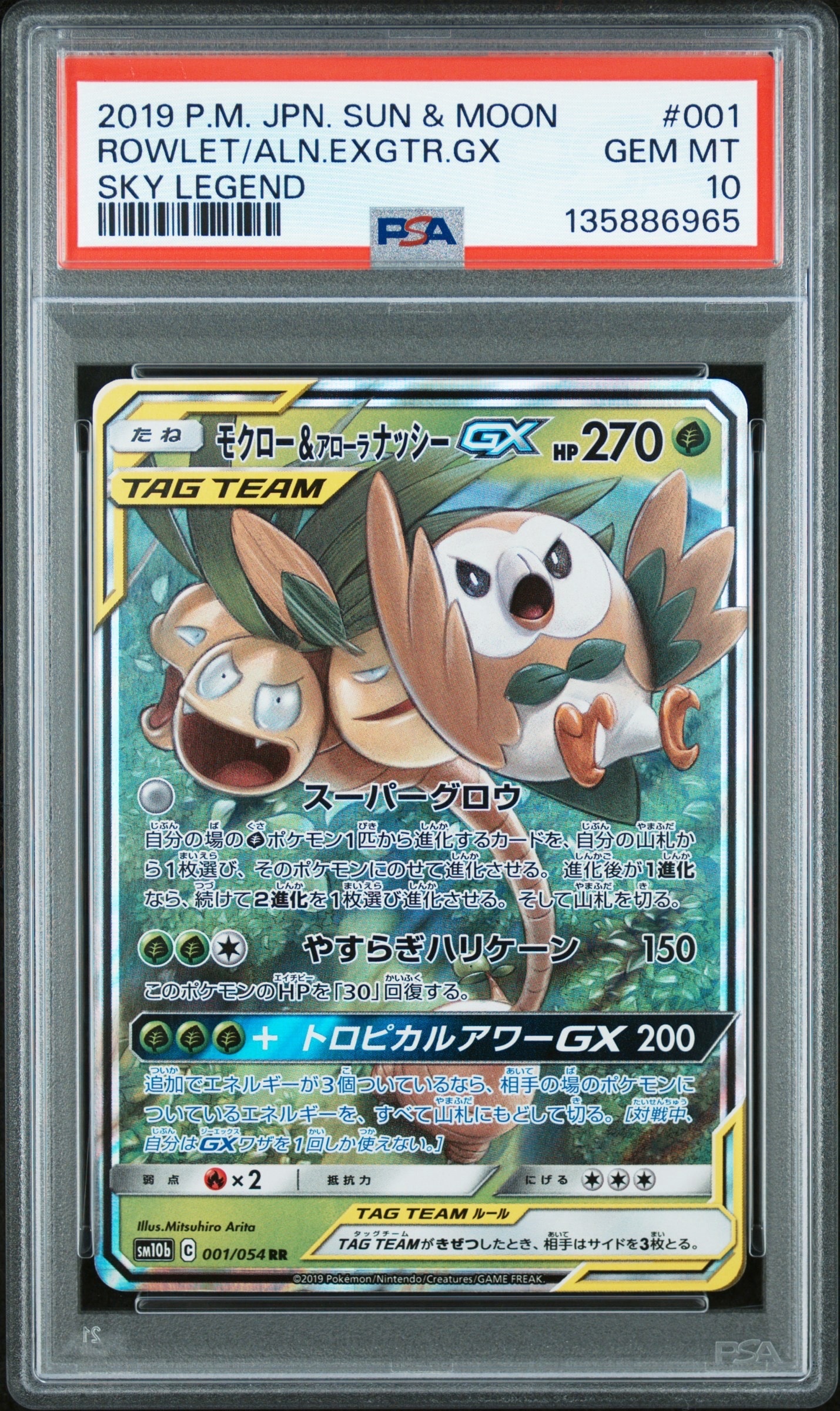 モクロー&アローラナッシーGX RR [SM10b 001/054](強化拡張パック「スカイレジェンド」)