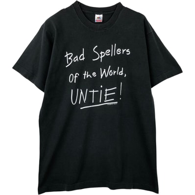 古着 90年代 フルーツオブザルーム FRUIT OF THE LOOM メッセージプリントTシャツ USA製 メンズL相当 ヴィンテージ/eaa649669