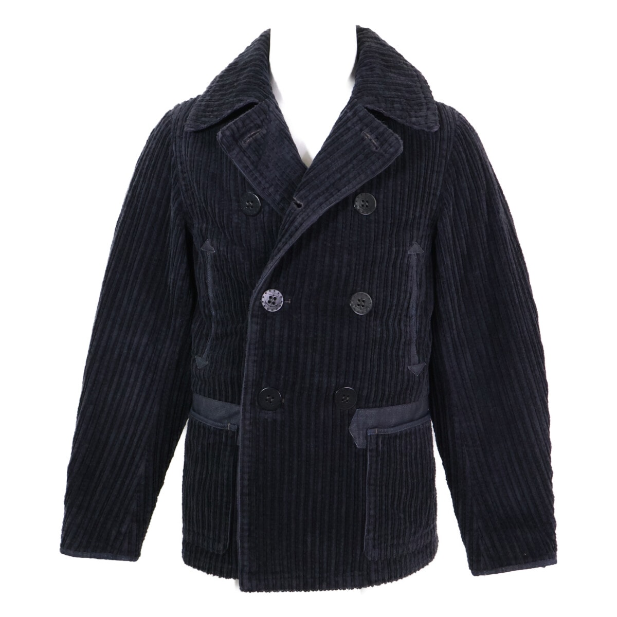 ダブルアールエル 【新品同様/国内正規/25AW】MNRROTW12820144 13スターアンカー刻印 コロゾボタン ダブルブレスト デニムトリム コーデュロイ ピー XS