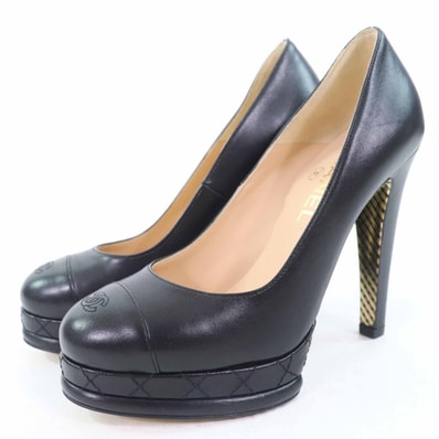 極美品 シャネル
パンプス ブラック レディース 36 G28461
