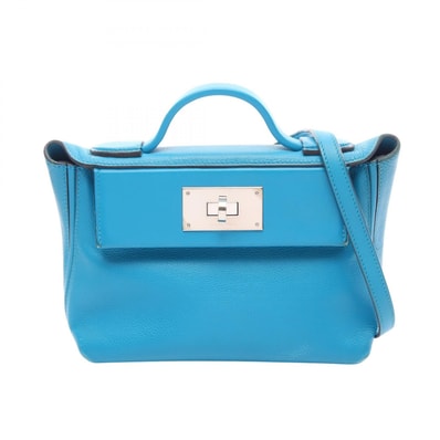 エルメス HERMES サック ヴァンキャトル ミニ 24/24 21 ブルーフリーダ 2WAY ハンドバッグ バッグ エバーカラー / ヴォースイフト エバーカラー Z刻印(2021年製造) レディース ブルー系 【中古】