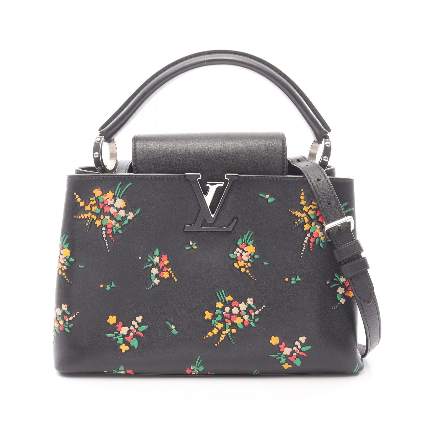 ルイ・ヴィトン LOUIS VUITTON カプシーヌPM Blossom 2WAY ハンドバッグ バッグ レザー レディース ブラック系 / マルチカラー 【中古】