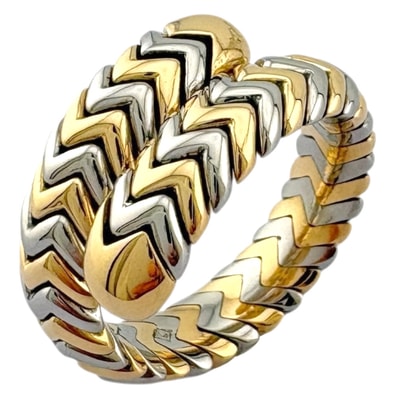 ブルガリ スピガ リング 指輪 12.5号 18金 K18イエローゴールド レディース BVLGARI 中古
