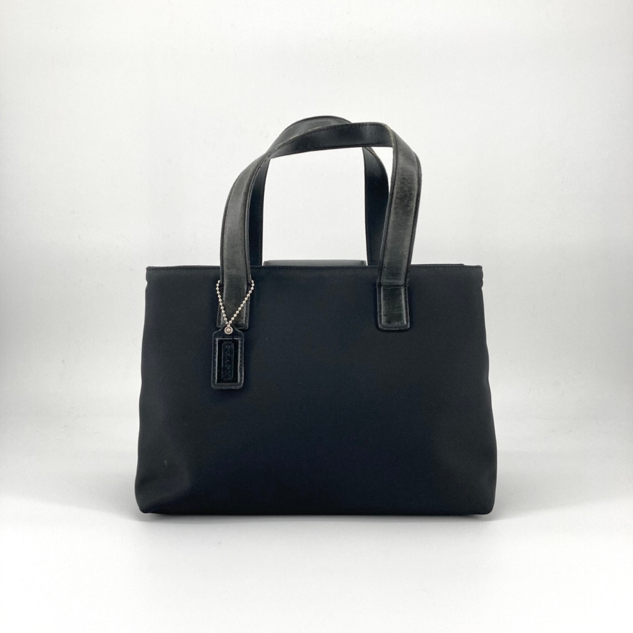 COACH(コーチ) ナイロンキャンバス レザー 2WAY 7400 トートバッグ ブラック