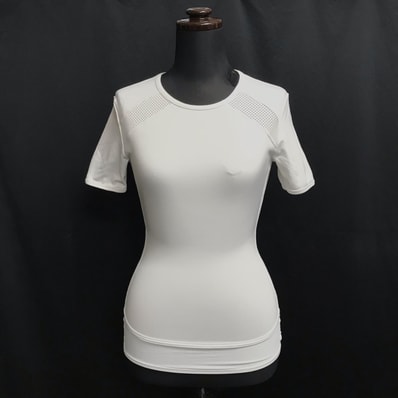 Adidas by Stella McCartney★メッシュTシャツ【レディースXS/白】トップス/スポーツウェア/Tストレッチ◆BJ128-g