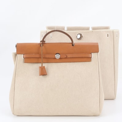 ■美品 エルメスエールバッグ MM 替えバッグ 付 トワルアッシュ