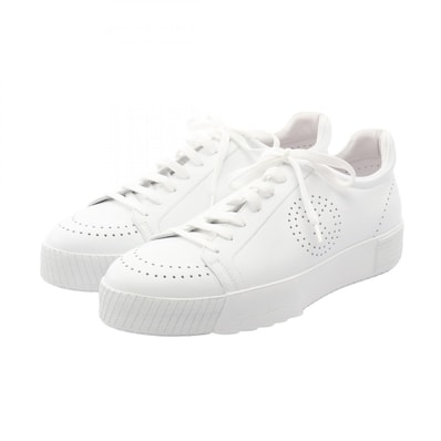 ジョルジオアルマーニ GIORGIO ARMANI パンチング スニーカー 靴 レザー メンズ ホワイト系 【中古】