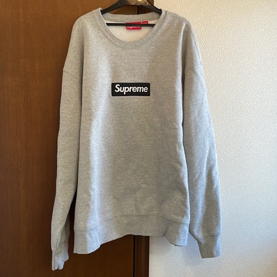 Supreme Box Logo Crewneck "Heather Grey" (22FW)