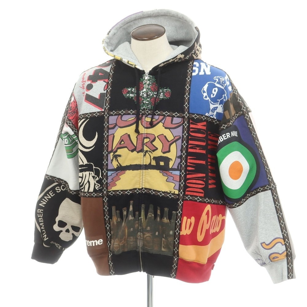【中古】シュプリーム Supreme × Number (N)ine 2025年秋冬 Patchwork Zip Up Hooded Sweatshirt パーカー マルチカラー【サイズL】【メンズ】