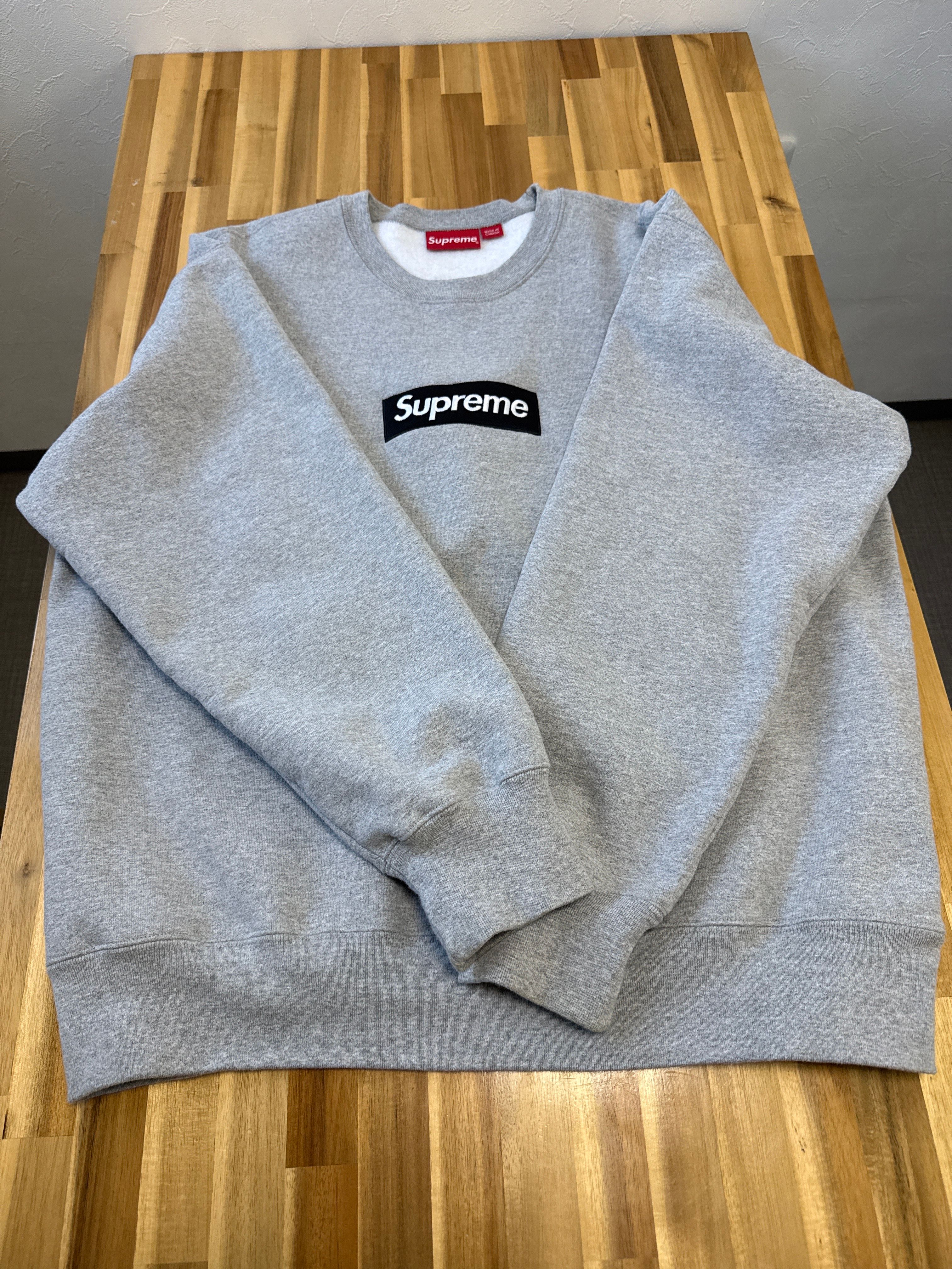 Supreme Box Logo Crewneck "Heather Grey" (22FW)