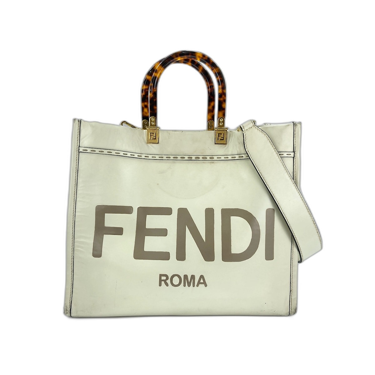 フェンディ FENDI サンシャイン ショッパー ハンドバッグ レザー【中古】