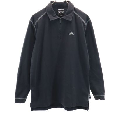 adidas ゴルフ 長袖 ハーフジップ ポロシャツ