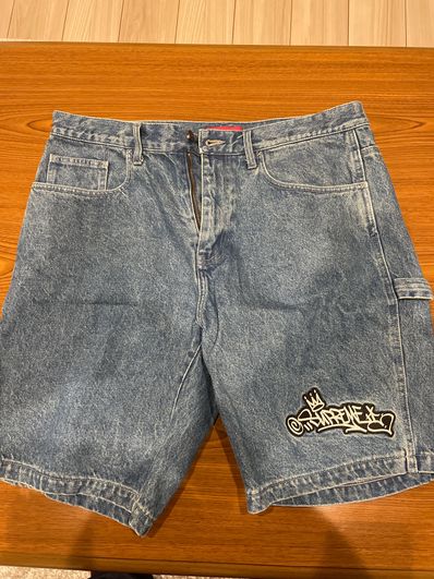 Supreme Handstyle Denim Painter Short "Blue"