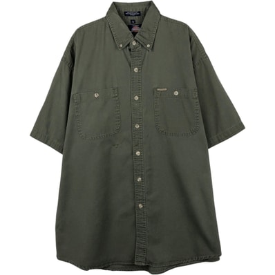 古着 ディッキーズ Dickies ボタンダウン 半袖 ワークシャツ メンズL相当/eaa650567