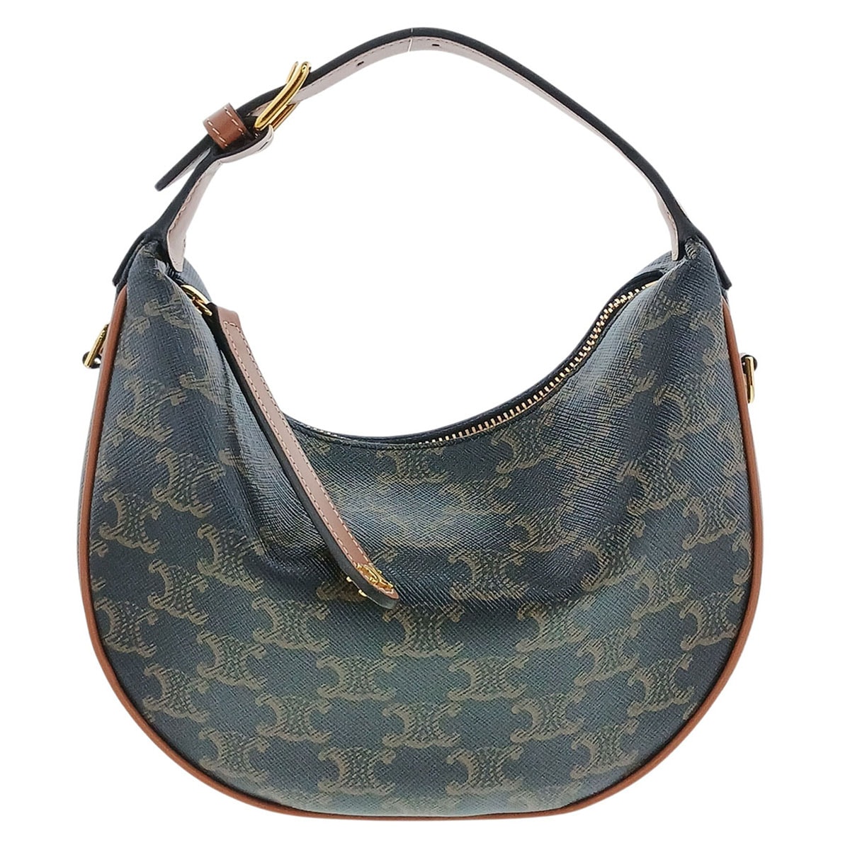 CELINE セリーヌ ティーン ルル トリオンフキャンバス ショルダーバッグ 120722FQM.04LU PVC ブラウン  レディース【中古】