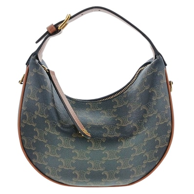 CELINE セリーヌ ティーン ルル トリオンフキャンバス ショルダーバッグ 120722FQM.04LU PVC ブラウン レディース【中古】