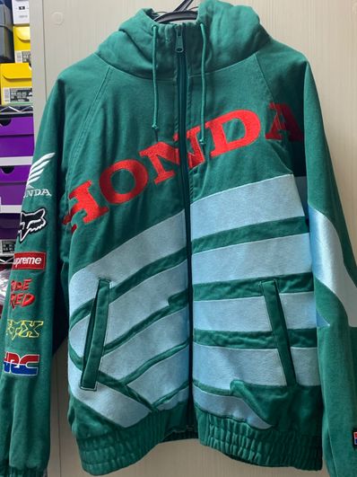 Supreme / Honda / Fox Racing Puffy Zip Up Work Jacket "Green"