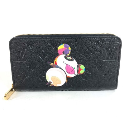 ルイヴィトン LOUIS VUITTON ジッピーウォレット M14160 日本限定 LV × TM モノグラムアンプラント 村上隆 パンダ ラウンドファスナー 長財布 モノグラムアンプラントレザー ノワール ブラック 新品同様